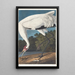 Grue blanche - John James Audubon — kehystetty taideteos seinällä