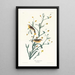 Paruline à croupion jaune - John James Audubon — kehystetty taideteos seinällä