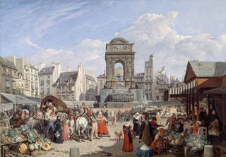 John James Chalon - Le March et la fontaine des Innocents.webp