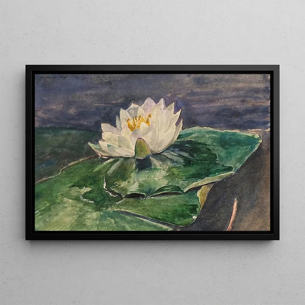 Nuppukukka-maalaus - John La Farge — kehystetty taideteos seinällä