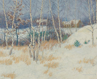 Bouleaux en hiver - John Leslie Breck — näkymä teoksesta