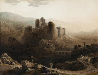 Lune sur le château de Chepstow - John Martin — näkymä teoksesta
