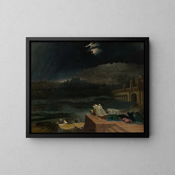 Niniven katumus - John Martin — kehystetty taideteos seinällä