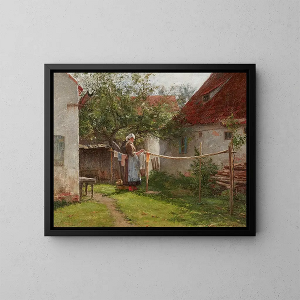 Päivä Bavarian pesussa - John Ottis Adams — kehystetty taideteos seinällä
