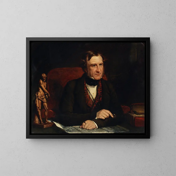 Thomas Wyse 1791-1862, poliitikko, kirjailija ja diplomaatti - John Partridge — kehystetty taideteos seinällä