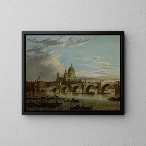 Vue du pont de Londres - John Paul — kehystetty taideteos seinällä