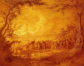 Embarquement à Communipaw - John Quidor — näkymä teoksesta