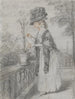 Dame sur une terrasse s'occupant d'un œillet - John Raphael Smith — näkymä teoksesta