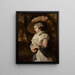Portrait d'une jeune femme en rose - John Raphael Smith — kehystetty taideteos seinällä