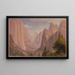 Yosemite-laakson maalaus katsomassa itään Mariposan polulta (Tapauskiista) - John Ross Key — kehystetty taideteos seinällä