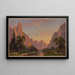 Yosemite-laakson maalaus katsellen länteen (Tapauskonflikti) - John Ross Key — kehystetty taideteos seinällä