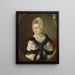 Portrait d'une dame - John Russell — kehystetty taideteos seinällä