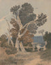 Un groupe d'arbres près d'une clôture - John Sell Cotman — näkymä teoksesta