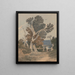Un groupe d'arbres près d'une clôture - John Sell Cotman — kehystetty taideteos seinällä