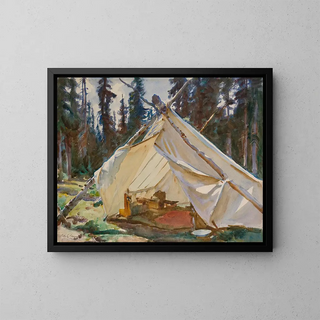 Yksi teltta Rocky Mountains - John Singer Sargent — kehystetty taideteos seinällä