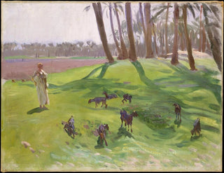 maisemasta vuohipaimon kanssa - John Singer Sargent — näkymä teoksesta
