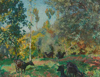Maisema vuohien kanssa - John Singer Sargent — näkymä teoksesta