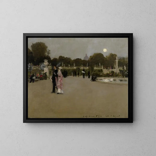 Jardins du Luxembourg au crépuscule - John Singer Sargent — kehystetty taideteos seinällä