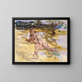 Mies rannalla Floridassa - John Singer Sargent — kehystetty taideteos seinällä