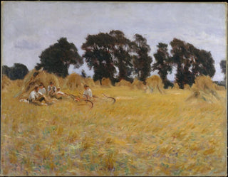 Repiäjistä lepäämässä viljapelissä - John Singer Sargent — näkymä teoksesta