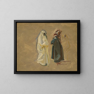 Tutkimus kahdesta beduiinista - John Singer Sargent — kehystetty taideteos seinällä