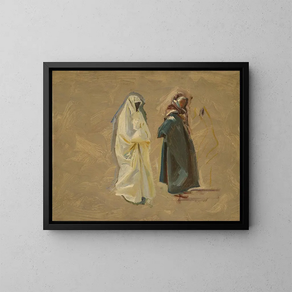 Tutkimus kahdesta beduiinista - John Singer Sargent — kehystetty taideteos seinällä