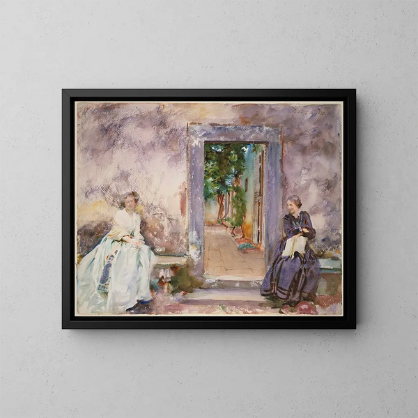 Le Mur de jardin - John Singer Sargent — kehystetty taideteos seinällä
