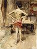 Le Modèle - John Singer Sargent — näkymä teoksesta