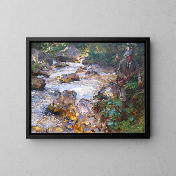 Ruisseau de truites dans le Tyrol - John Singer Sargent — kehystetty taideteos seinällä