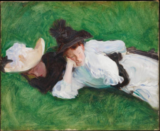 Kaksi tyttöä nurmikolla - John Singer Sargent — näkymä teoksesta