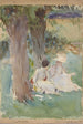 Pajujen alla - John Singer Sargent — näkymä teoksesta