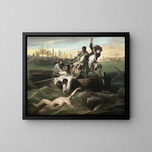 Watson et le requin - John Singleton Copley — kehystetty taideteos seinällä