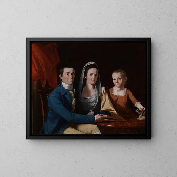 Jonathan Trumbull Jr Mme Trumbull Eunice Backus ja Faith Trumbull - John Trumbull — kehystetty taideteos seinällä