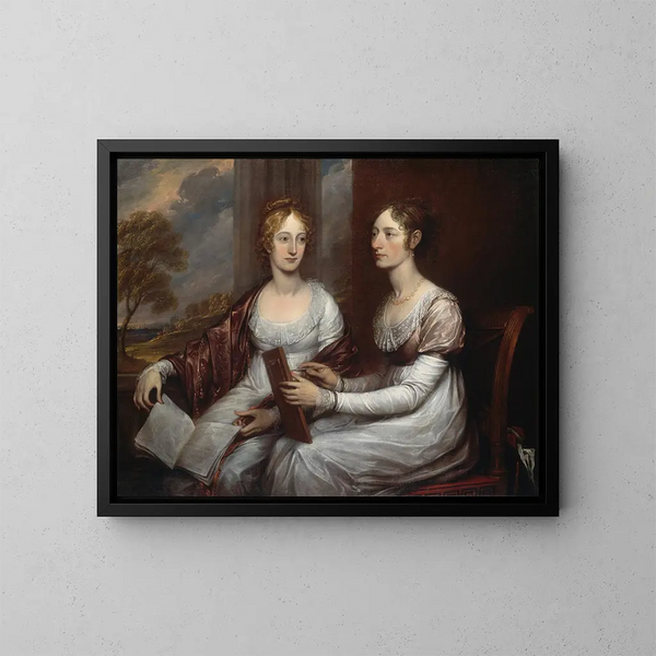 Les demoiselles Mary et Hannah Murray - John Trumbull — kehystetty taideteos seinällä