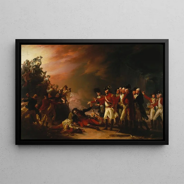Gibraltarin linnakaupungin lähdöstä - John Trumbull — kehystetty taideteos seinällä