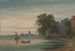 Näkymä Thames-joen varrella vanhan Chelsea-kirkon suuntaan - John Varley — näkymä teoksesta