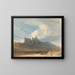 Château de Bamburgh, Northumberland - John Varley — kehystetty taideteos seinällä