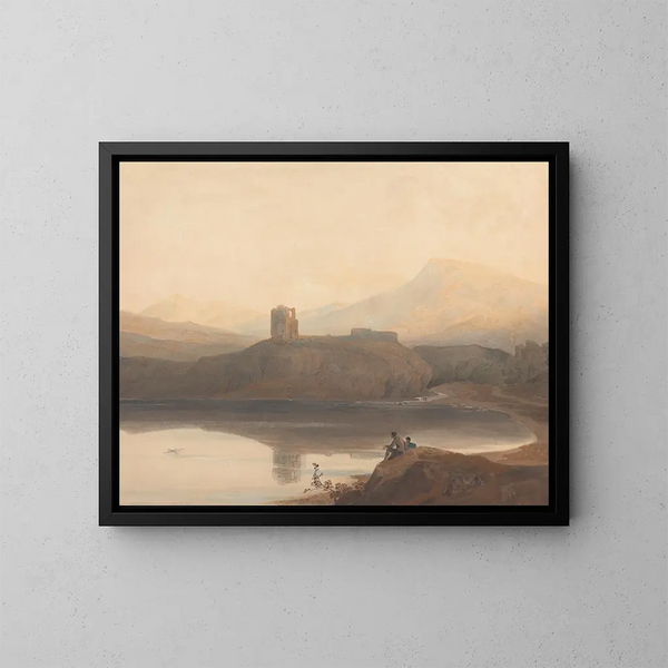 Llanberis-järvestä Dolbadarnin linnan kanssa - John Varley — kehystetty taideteos seinällä