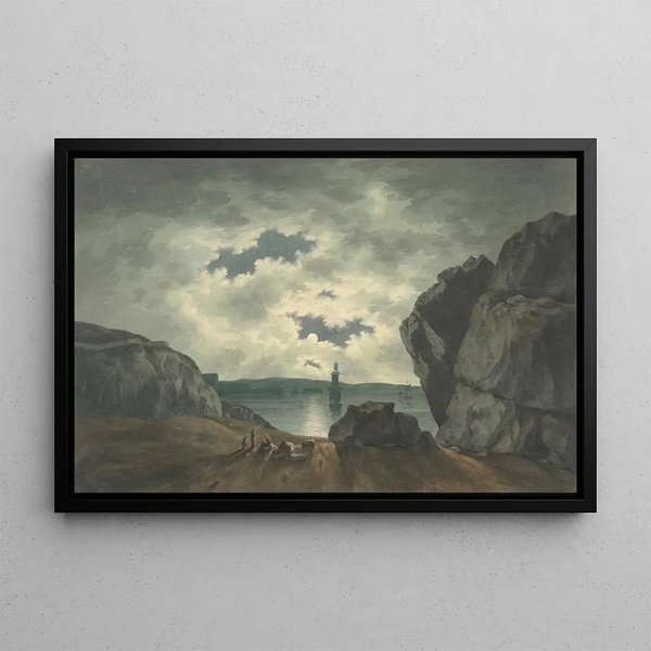 John Warwick Smith - Bay Scene in Moonlight.webp