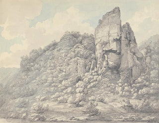 Rochers dans le Derbyshire - John Webber — näkymä teoksesta