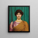 Une dame pompéienne - John William Godward — kehystetty taideteos seinällä