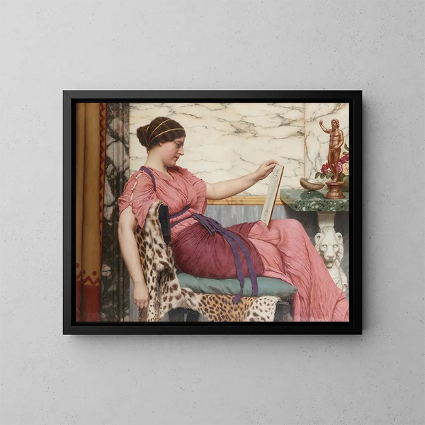 Amatööri - John William Godward — kehystetty taideteos seinällä