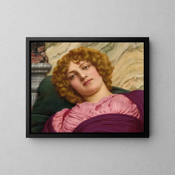 Myrhinna - John William Godward — kehystetty taideteos seinällä