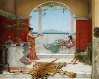 La douce sieste d'un jour d'été - John William Godward — näkymä teoksesta