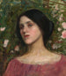 La tonnelle de roses - John William Waterhouse — näkymä teoksesta
