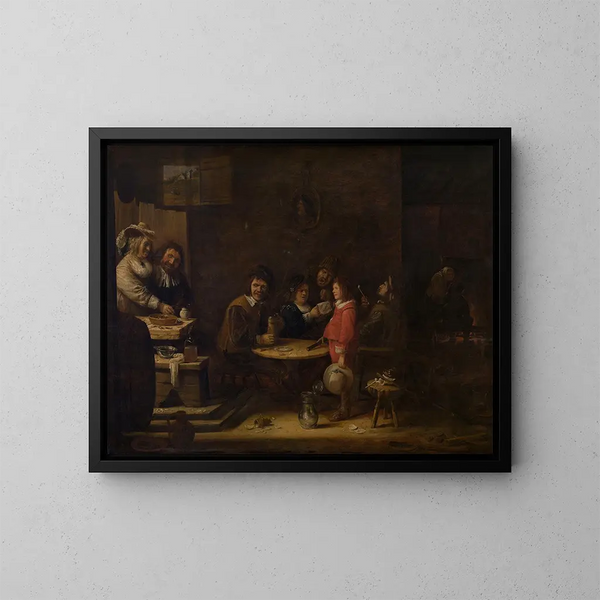 Cinq sens - Joos van Craesbeeck — kehystetty taideteos seinällä
