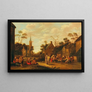Joost Cornelisz Droochsloot - Village scene with peasant festivities.webp
