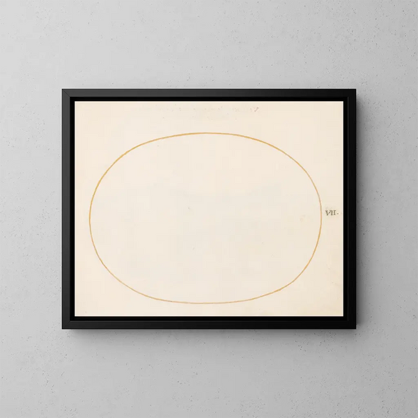 Plaque 7 Ovale vide - Joris Hoefnagel — kehystetty taideteos seinällä