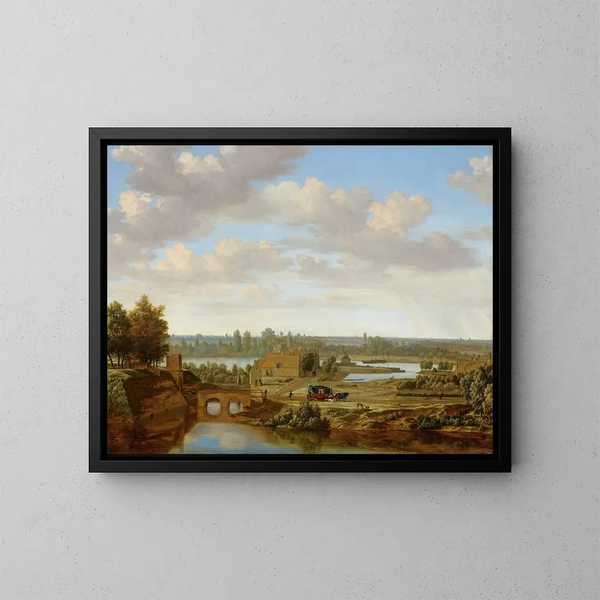Panorama près d'Arnhem avec la porte du Rhin - Joris van der Haagen — kehystetty taideteos seinällä