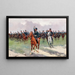 La cavalerie approche - José Cusachs — kehystetty taideteos seinällä